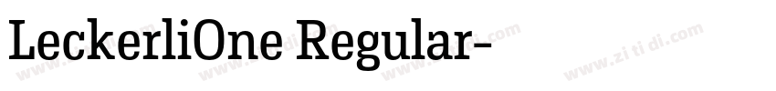 LeckerliOne Regular字体转换
